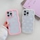 QLTYPRI Bow Case for iPhone 13 Pro Clear Cute Ribbon Bow Phone Case Curly Wavy Aesthetic Phone Case Slim Soft Transparent Shockproof Protective Cover for Women Girls White