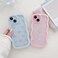QLTYPRI Bow Case for iPhone 15 Pro Max Clear Cute Ribbon Bow Phone Case Curly Wavy Aesthetic Phone Case Slim Soft Transparent Shockproof Protective Cover for Women Girls Light Blue