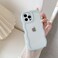 QLTYPRI Compatible with iPhone 12 Pro Max Case Cute Curly Wave Frame Clear Case for Girls Women Transparent Soft Silicone TPU Bumper Shockproof Protective Phone Cover Baby Blue