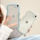 QLTYPRI Compatible with iPhone 78SE Case Cute Curly Wave Frame Clear Case for Girls Women Transparent Soft Silicone TPU Bumper Shockproof Protective Phone Cover Sierra Blue