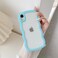 QLTYPRI Compatible with iPhone XR Case Cute Curly Wave Frame Clear Case for Girls Women Transparent Soft Silicone TPU Bumper Shockproof Protective Phone Cover Sierra Blue
