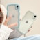 QLTYPRI Compatible with iPhone XR Case Cute Curly Wave Frame Clear Case for Girls Women Transparent Soft Silicone TPU Bumper Shockproof Protective Phone Cover Sierra Blue