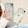 QLTYPRI Compatible with iPhone XR Case Cute Curly Wave Frame Clear Case for Girls Women Transparent Soft Silicone TPU Bumper Shockproof Protective Phone Cover Sierra Blue