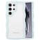 QLTYPRI Compatible with Samsung Galaxy S24 Ultra Case Cute Curly Wave Frame Clear Case for Girls WomenTransparent Soft Silicone TPU Bumper Shockproof Protective Cover for Samsung S24 UltraBaby Blue