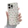 QLTYPRI for iPhone 15 Pro Case Cute Pink Floral Flower Pattern Aesthetic Phone Case Raised Camera Protection Soft Slim TPU Shockproof Protective Phone Cover for Girls Women Pink White