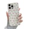 QLTYPRI for iPhone 15 Pro Case Cute Pink Floral Flower Pattern Aesthetic Phone Case Raised Camera Protection Soft Slim TPU Shockproof Protective Phone Cover for Girls Women Pink White
