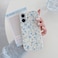 QLTYPRI for iPhone 16 Case Cute Pink Floral Flower Pattern Aesthetic Phone Case Raised Camera Protection Soft Slim TPU Shockproof Protective Phone Cover for Girls Women Blue