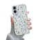 QLTYPRI for iPhone 16 Case Cute Pink Floral Flower Pattern Aesthetic Phone Case Raised Camera Protection Soft Slim TPU Shockproof Protective Phone Cover for Girls Women Blue