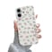 QLTYPRI for iPhone 16 Case Cute Pink Floral Flower Pattern Aesthetic Phone Case Raised Camera Protection Soft Slim TPU Shockproof Protective Phone Cover for Girls Women Pink White