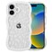 QLTYPRI for iPhone 16 Plus Case Curly Wave Frame Clear Phone Case with Aesthetic Floral Flower Design for Girls Women Clear Soft Silicone TPU Bumper Shockproof Protective Cover WhiteWhite