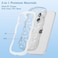 QLTYPRI for iPhone 16 Plus Case Curly Wave Frame Clear Phone Case with Aesthetic Floral Flower Design for Girls Women Clear Soft Silicone TPU Bumper Shockproof Protective Cover WhiteWhite