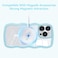 QLTYPRI Magnetic for iPhone 13 Pro Max Case Compatible with Magsafe Cute Curly Wave Frame Clear Case for Girls Women Transparent TPU Bumper Shockproof Phone Cover for iPhone 13 Pro Max Blue