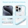 QLTYPRI Magnetic for iPhone 13 Pro Max Case Compatible with Magsafe Cute Curly Wave Frame Clear Case for Girls Women Transparent TPU Bumper Shockproof Phone Cover for iPhone 13 Pro Max Blue
