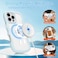 QLTYPRI Magnetic for iPhone 14 Pro Max Case Compatible with MagsafeCute Curly Wave Frame Clear Case for Girls WomenTransparent TPU Bumper Shockproof Phone Cover for iPhone 14 Pro Max Light Blue