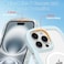QLTYPRI Magnetic for iPhone 14 Pro Max Case Compatible with MagsafeCute Curly Wave Frame Clear Case for Girls WomenTransparent TPU Bumper Shockproof Phone Cover for iPhone 14 Pro Max Light Blue