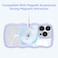 QLTYPRI Magnetic for iPhone 15 Pro Max Case Compatible with Magsafe Cute Curly Wave Frame Clear Case for Girls Women Transparent TPU Bumper Shockproof Phone Cover for iPhone 15 Pro Max Purple