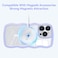QLTYPRI Magnetic for iPhone 15 Pro Max Case Compatible with Magsafe Cute Curly Wave Frame Clear Case for Girls Women Transparent TPU Bumper Shockproof Phone Cover for iPhone 15 Pro Max Purple