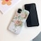 Qokey Compatible iPhone 11 Case 61 inch Floral Clear Flower Design for Women with 360 Rotating Ring Stand Holder Kickstand Soft TPU Shockproof Cover Brown Flower