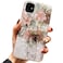Qokey Compatible iPhone 11 Case 61 inch Floral Clear Flower Design for Women with 360 Rotating Ring Stand Holder Kickstand Soft TPU Shockproof Cover Brown Flower