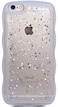 Qokey for iPhone 6S CaseiPhone 6 Case 47Curly Wavy Design Transparent Bling Glitter Star Shiny Cute Clear Transparent Full Protection Soft TPU Shockproof Phone Cover for Women GirlsClear