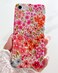 Qokey for iPhone SE87 Case Cute Flower Shell Pattern Soft Bumper Lightweight Fit Case Shockproof Pink Floral