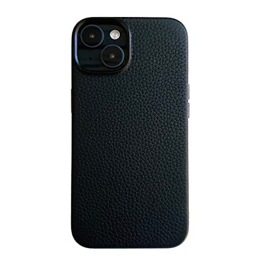 QUARK Genuine Leather Case for iPhone 14 Plus with MagSafe Charging Function Top Grain Leather Stylish Case for iPhone 14 Plus 67 Inch Black
