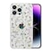 RALEAVO Floral Case for iPhone 14 Pro Clear Case with Flower Branch Pattern Cute Cover Case for Girls Women Slim Thin Soft Silicone Shockproof Phone Case for iPhone 14 Pro 61Transparent
