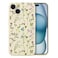 RALEAVO Floral Case for iPhone 15 PlusLiquid Silicone Cover with Cute Flower Branch Pattern for Girls Women Slim Soft Rubber Protective Phone Case for iPhone 15 Plus 67Beige