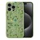 RALEAVO Floral Case for iPhone 15 Pro MaxLiquid Silicone Cover with Cute Flower Branch Pattern for Girls Women Slim Soft Rubber Protective Phone Case for iPhone 15 Pro Max 67Green