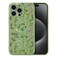 RALEAVO Floral Case for iPhone 15 Pro MaxLiquid Silicone Cover with Cute Flower Branch Pattern for Girls Women Slim Soft Rubber Protective Phone Case for iPhone 15 Pro Max 67Green