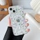 RALEAVO for iPhone 14 Case Compatible with MagSafe Clear Floral Cover with Flower Branch Pattern for Girls Women Slim Cute Hard Back Shockproof Phone Case for iPhone 14Transparent