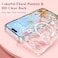 RALEAVO for iPhone 16 Case Compatible with MagSafe Clear Floral Pattern Design Cute for Girls Women Slim Magnetic Hard Back Shockproof Phone Case for iPhone 16Pink Flowers