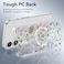 RALEAVO for iPhone 16 Plus Case Compatible with MagSafe Clear Floral Cover with Flower Branch Pattern for Girls Women Slim Cute Hard Back Shockproof Phone Case for iPhone 16 PlusTransparent