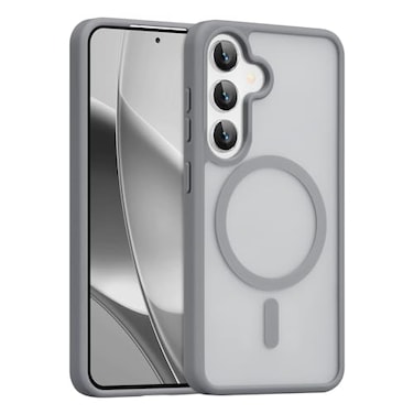 RALEAVO for Samsung Galaxy A15 Case Strong Magnetic Case Compatible with Magsafe Slim Shockproof Protective Phone Cover for A15 Phone Case with Translucent Hard BackGrey
