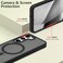 RALEAVO for Samsung Galaxy S23 Case Strong Magnetic Case Compatible with Magsafe Slim Shockproof Protective Phone Cover for S23 Phone Case with Translucent Hard BackBlack