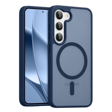 RALEAVO for Samsung Galaxy S23 Case Strong Magnetic Case Compatible with Magsafe Slim Shockproof Protective Phone Cover for S23 Phone Case with Translucent Hard BackDark Blue