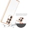 RALEAVO for Samsung Galaxy S23 Ultra Case Luxury Plating Case Cover Slim Lightweight Glossy Bling Phone Case Soft TPU Shockproof Bumper Case Electroplated CaseWhite