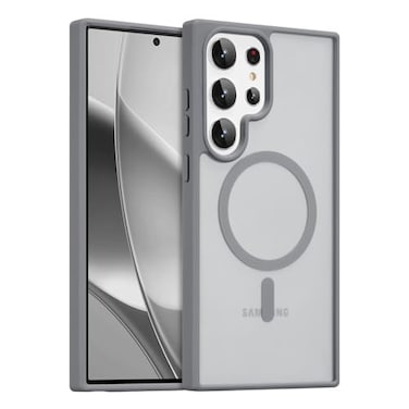 RALEAVO for Samsung Galaxy S25 Ultra Case Strong Magnetic Case Compatible with Magsafe Slim Shockproof Protective Phone Cover for S25 Ultra Phone Case with Translucent Hard BackGrey