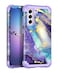 Rancase for Galaxy S21 FE 5G CaseThree Layer Heavy Duty Shockproof Protection Hard Plastic Bumper Soft Silicone Rubber Protective Case for Samsung Galaxy S21 FE 5GPurple