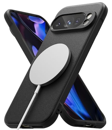 Ringke Onyx Compatible with MagSafe Designed for Google Pixel 9 Pro XL Case AntiFingerprint Technology Prevents Oily Smudges NonSlip Enhanced Grip Precise Cutouts for Camera Magnetic Black