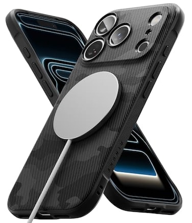 Ringke Onyx for iPhone 17 Pro Max Case Compatible with MagSafe Oil Dirt Resistant Individual Lens Covers for Cameras NonSlip Enhanced Grip Lightweight Cover Magnetic Camo Black