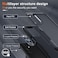 RMOCR Case for Samsung Galaxy A16 5G Full Body Heavy Duty Rugged Shockproof Protective Phone Cover with Lanyard Strap Tempered Glass Screen Protector and Camera Lens Cover Black Matte