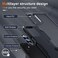 RMOCR Case for Samsung Galaxy A16 5G Full Body Heavy Duty Rugged Shockproof Protective Phone Cover with Lanyard Strap Tempered Glass Screen Protector and Camera Lens Cover Black Matte