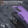RMOCR Case for Samsung Galaxy S25 Ultra Full Body Heavy Duty Rugged Shockproof Protective Phone Cover with Lanyard Strap Tempered Glass Screen Protector and Camera Lens Cover Lavender