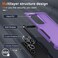 RMOCR Case for Samsung Galaxy S25 Ultra Full Body Heavy Duty Rugged Shockproof Protective Phone Cover with Lanyard Strap Tempered Glass Screen Protector and Camera Lens Cover Lavender