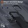 RMOCR for Moto G Power 5G 2025 Case Full Body Heavy Duty Rugged Shockproof Protective Phone Cover with Lanyard Strap Tempered Glass Screen Protector Black Matte