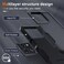 RMOCR for Moto G Power 5G 2025 Case Full Body Heavy Duty Rugged Shockproof Protective Phone Cover with Lanyard Strap Tempered Glass Screen Protector Black Matte
