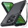 RMOCR for Moto G Power 5G 2025 Case Full Body Heavy Duty Rugged Shockproof Protective Phone Cover with Lanyard Strap Tempered Glass Screen Protector Black Matte