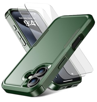 RonShieh for iPhone 17 Case Shockproof Dropproof Heavy Duty Protection PocketFriendly Slim Tough NonSlip Protective Phone Cover for iPhone17 63inch Teal Green