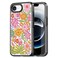 Rosarnnah Compatible for iPhone 16E Case Cute Durable Shockproof 66 ft Drop Impact Phone Case Black Funny Passion Flower Design for iPhone 16 SE 4 61